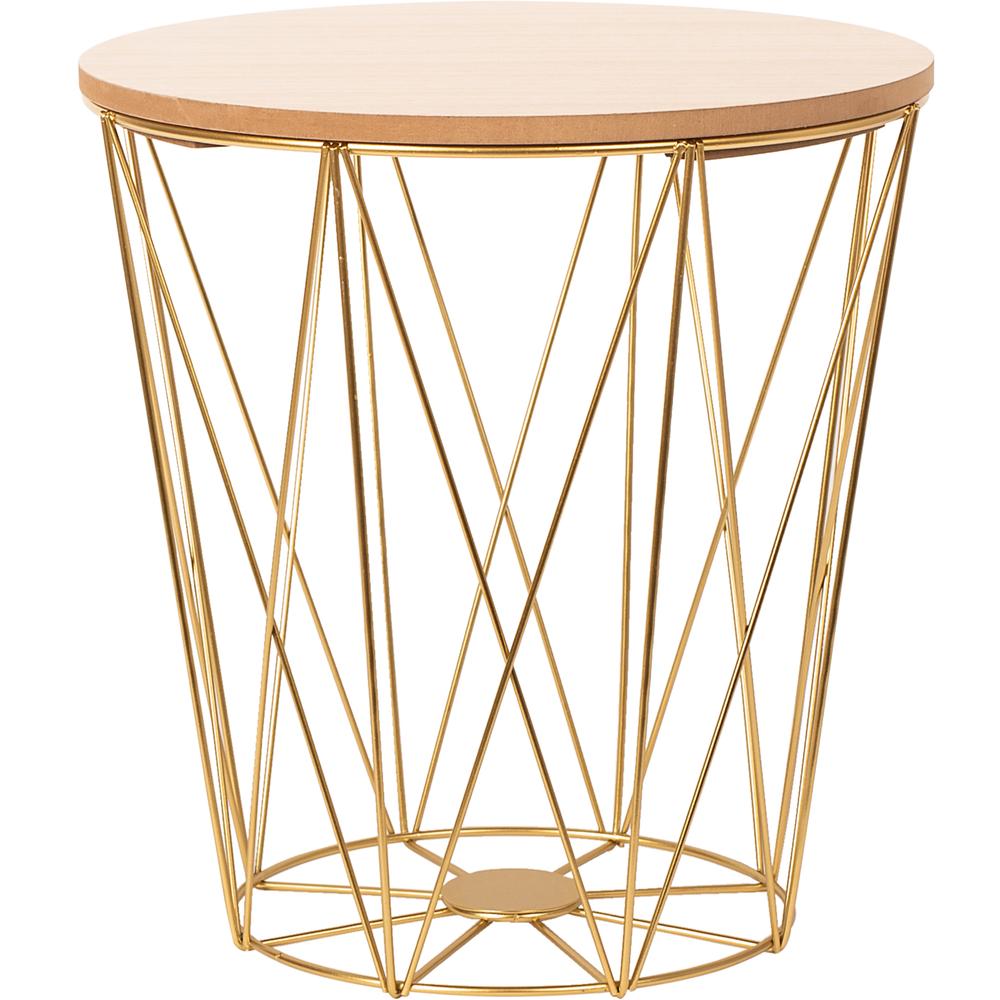 Komplet  trzech stolików drucianych TWINS gold