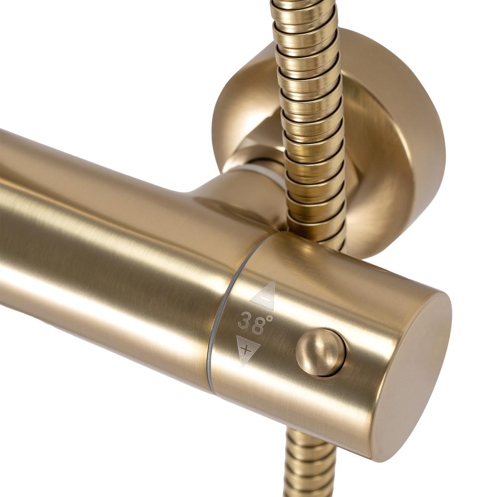 DUŠAS KOMPLEKTS AR TERMOSTATU Rea PAROT Brushed Gold