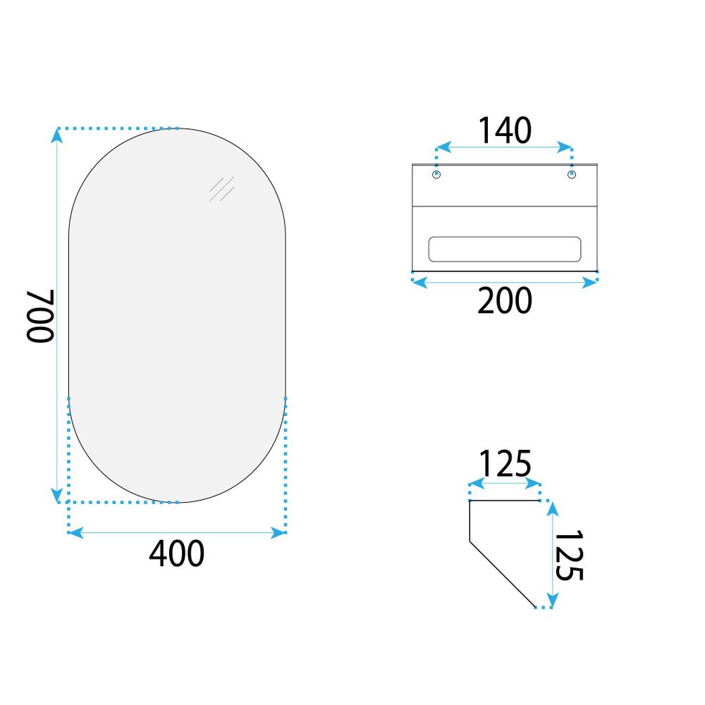 Bathroom furniture set with washbasin Toledo 60cm Grey