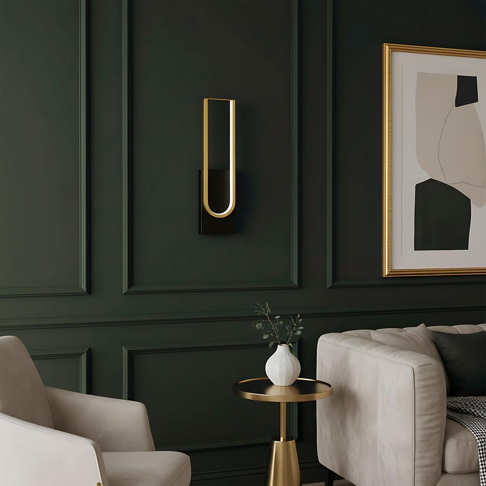 Wandlampe LED APP1782-W Brush Gold/Black