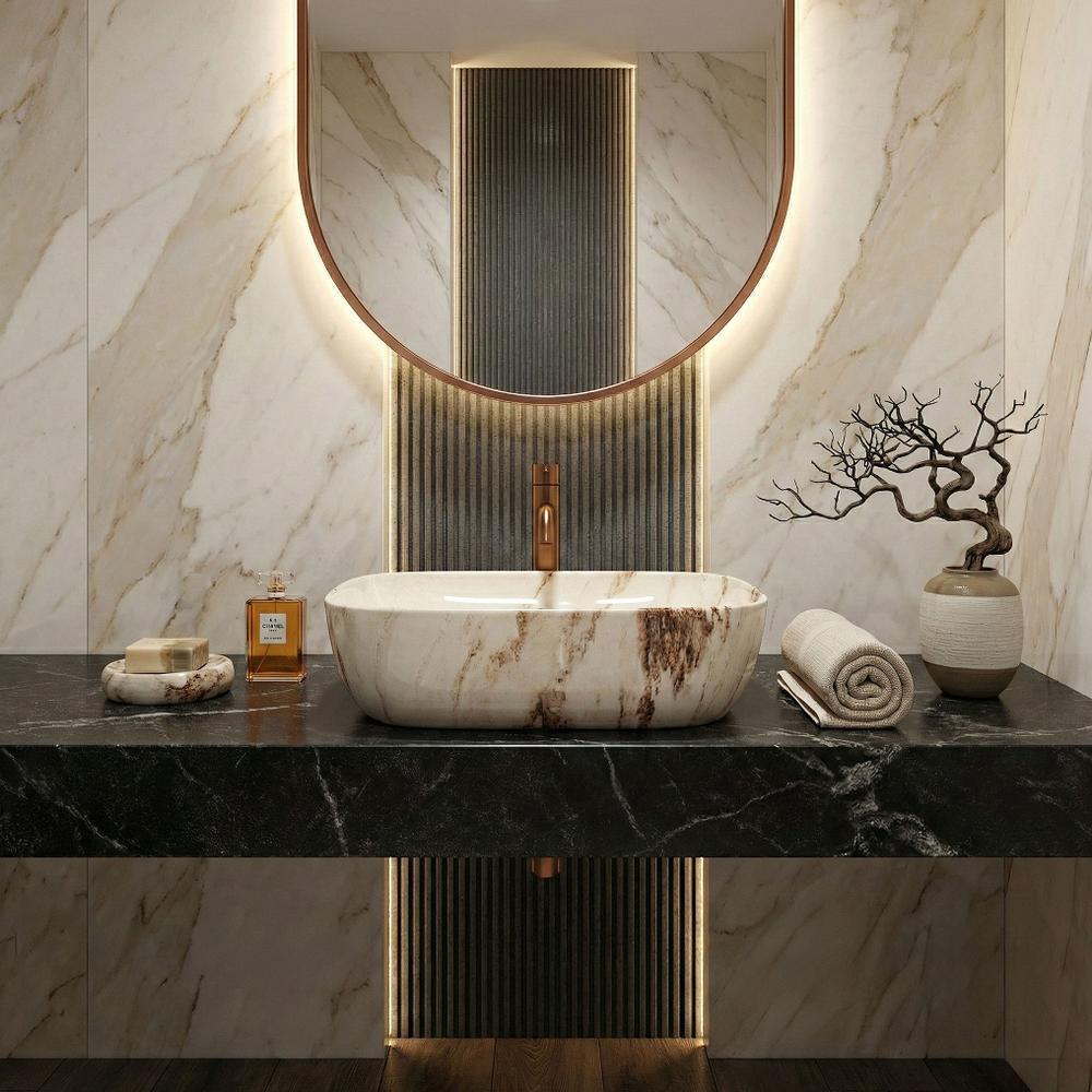 Opzetwastafel Rea Belinda Marrone Shiny