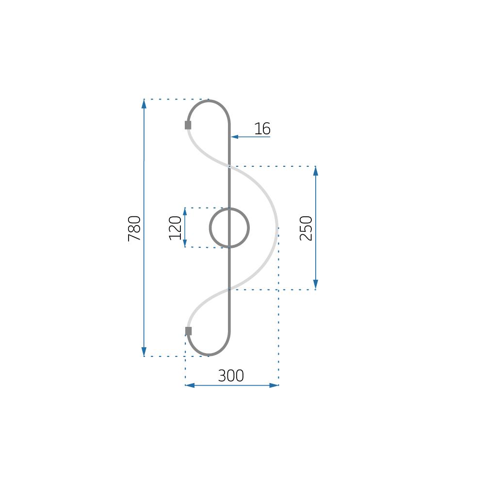 Lampe LED APP857-W LONG BLACK