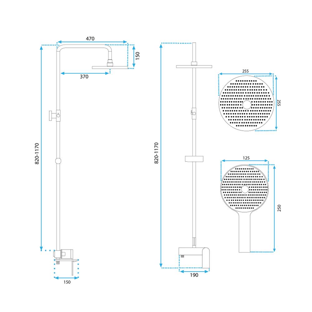 Sprchový set REA Marco Black