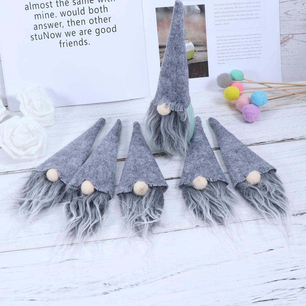 Pokrowce świąteczne na butelkę Mikołaj 6 szt KF323-6