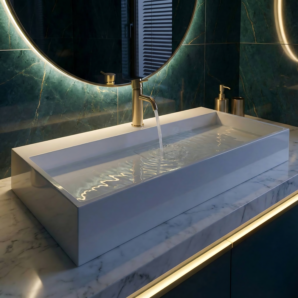 Умивальник конгломератний на стільницю Rea GOYA 100CM