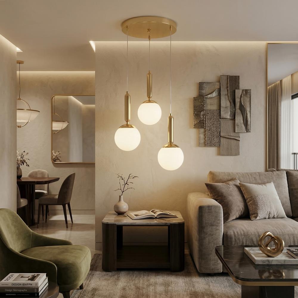 LAMPA SUFITOWA WISZĄCA G179-3CP ZŁOTA