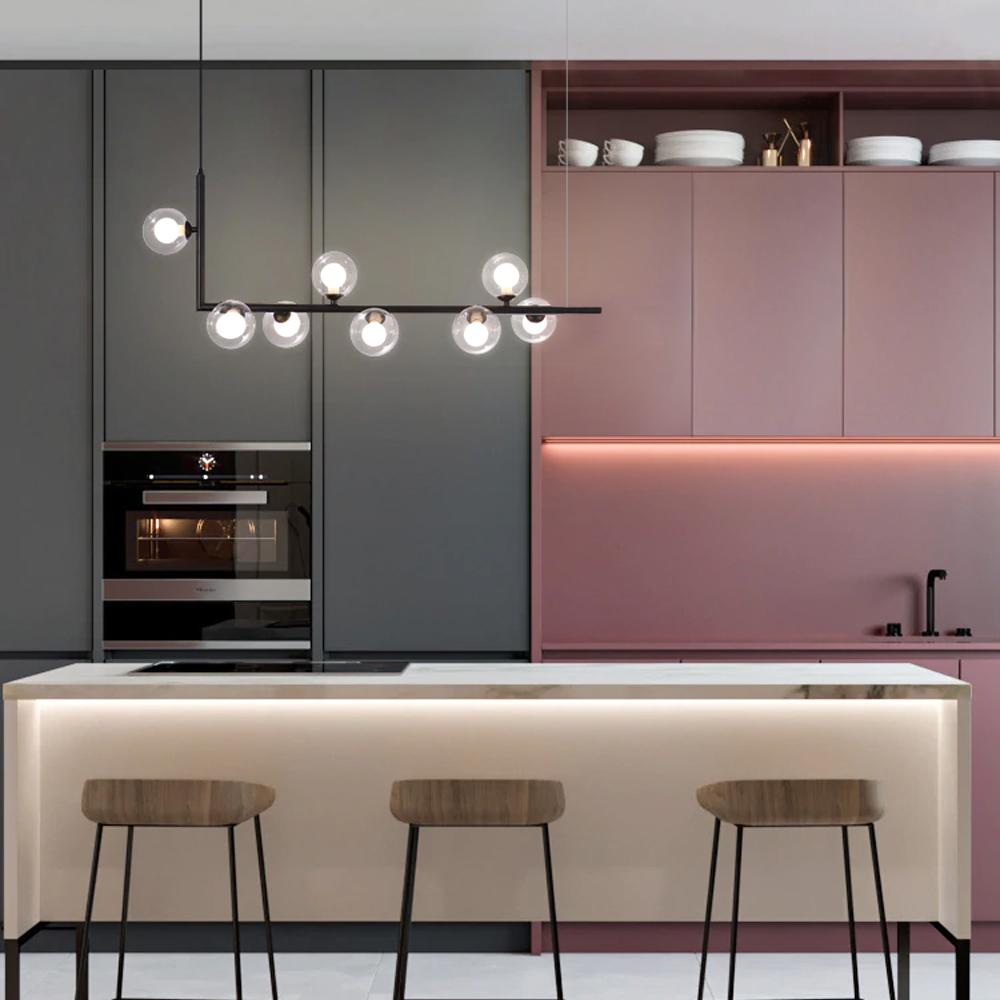 Deckenlampe Metall Glas Black APP754-8CP