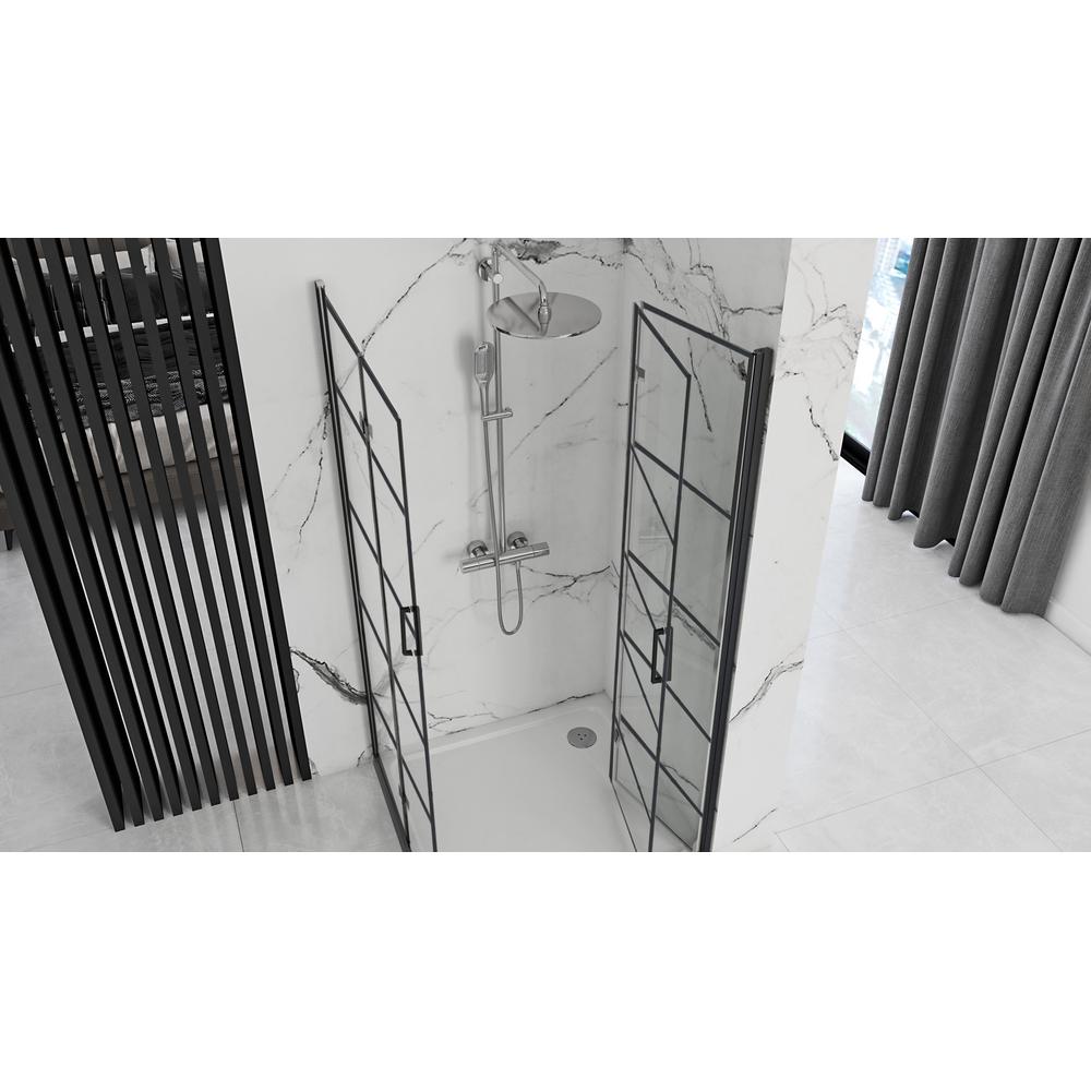 Tuš kabina Rea Molier Black Double 80x80