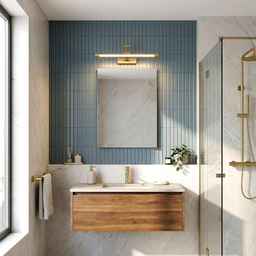 Настінний LED світильник для ванної SWE022-1W 42cm Brush Gold