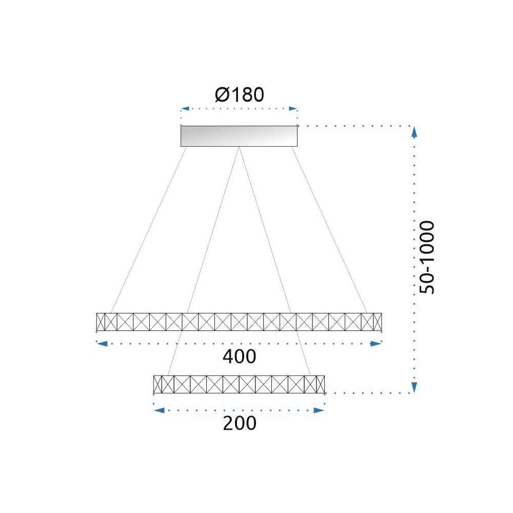 Deckenlampe Vegas  20/40 + Fernbedienung APP658