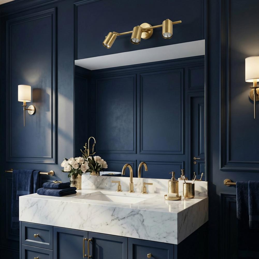 Kupatilska zidna lampa APP1898-3W BRUSH GOLD