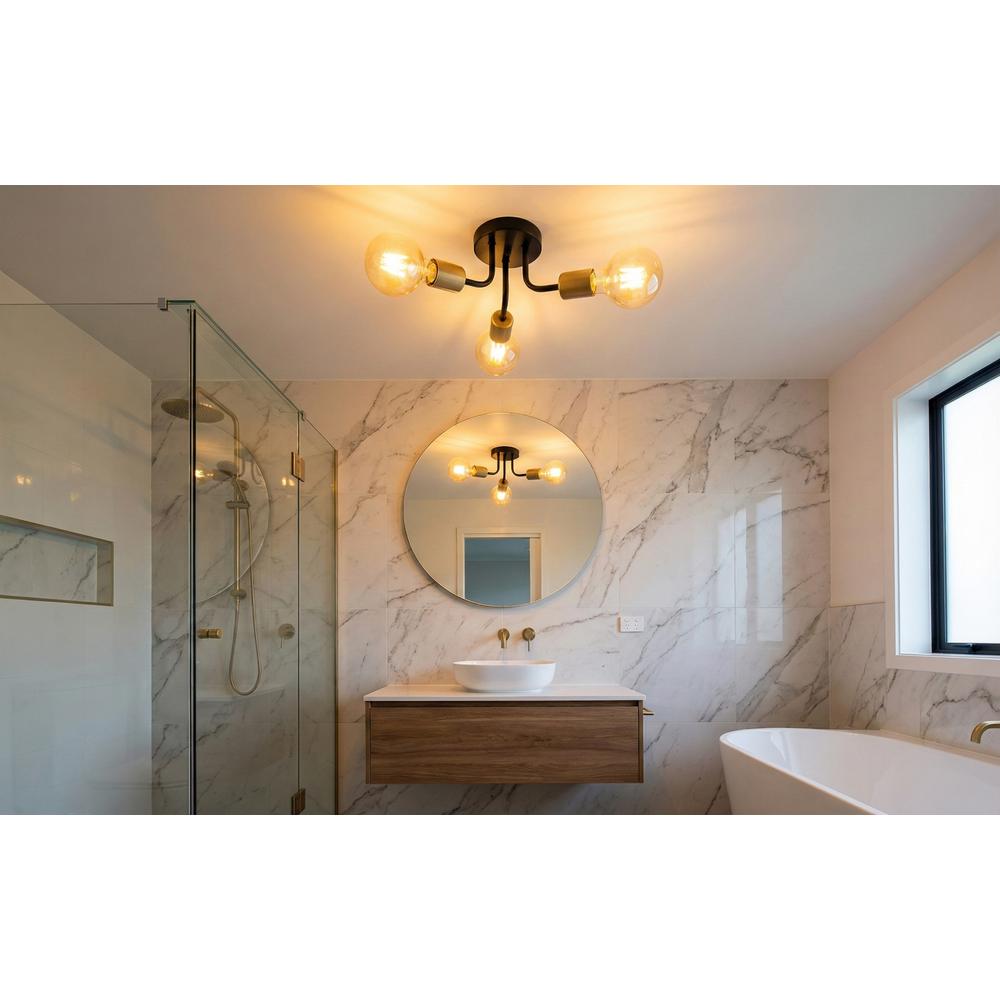 Lampa Wisząca APP1117-3C Czarno Złota