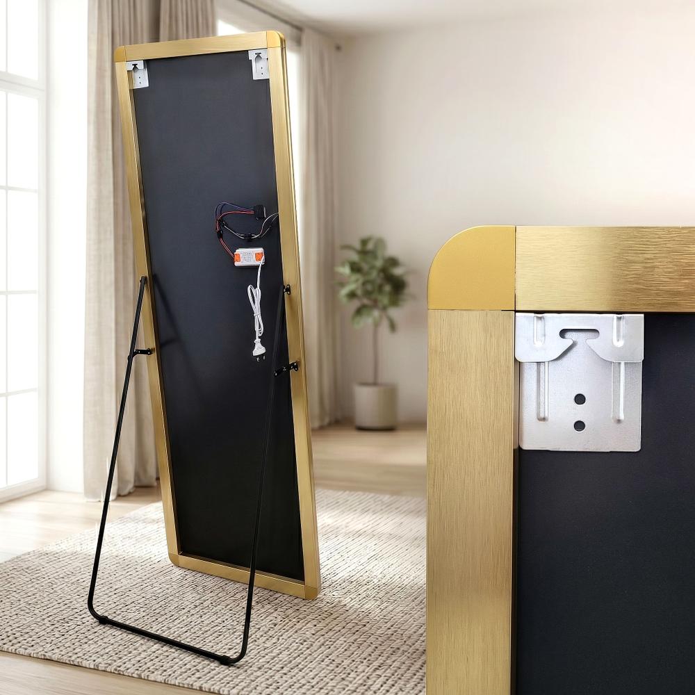 Tükör LED Classico 50x160cm Brush Gold