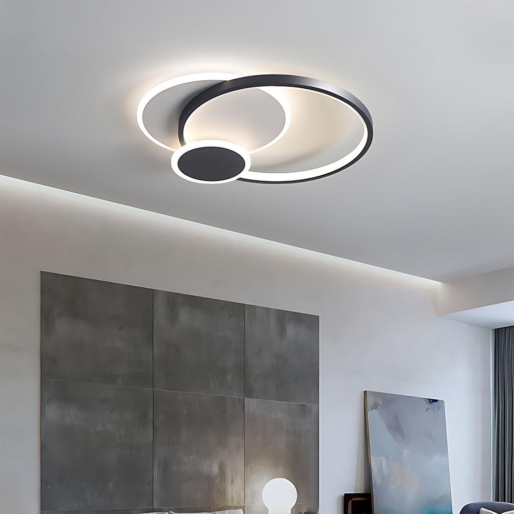 Lampa sufitowa APP1709-C plafon LED Czarny + pilot