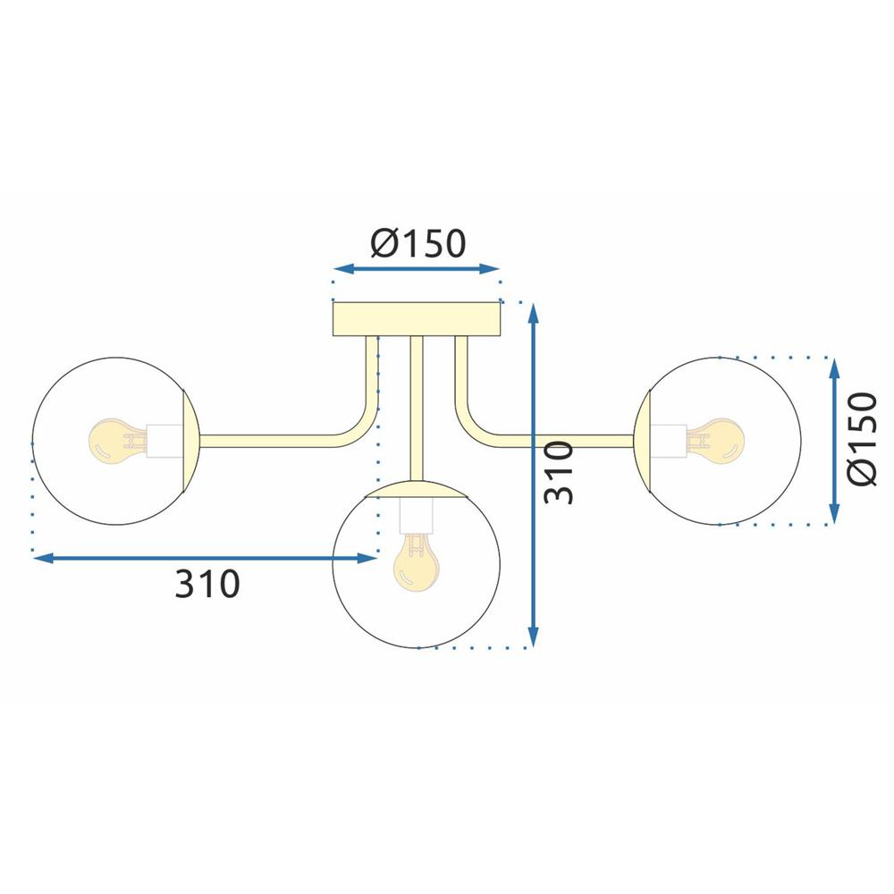 Lampe Gold APP1575-5C
