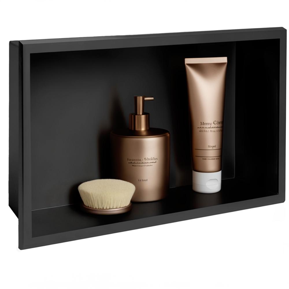 bathroom shelf 30x45 matte black
