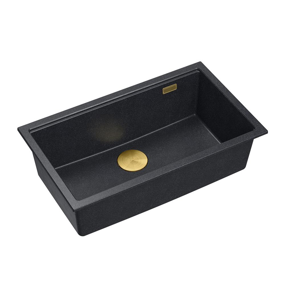 гранитная мойка Logan 110 Black Metallic
