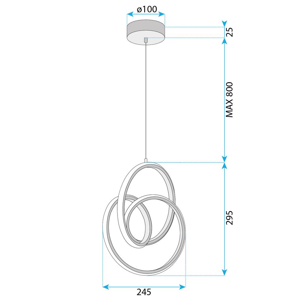 LED-Hängeleuchte G076-1CP Gold