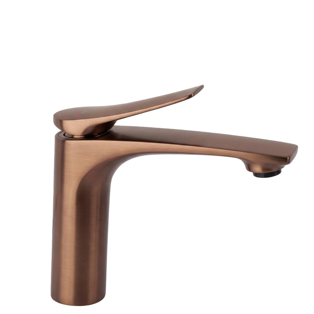 Bateria Umywalkowa PREMIUM REA Vision Miedź Szczotkowana Niska