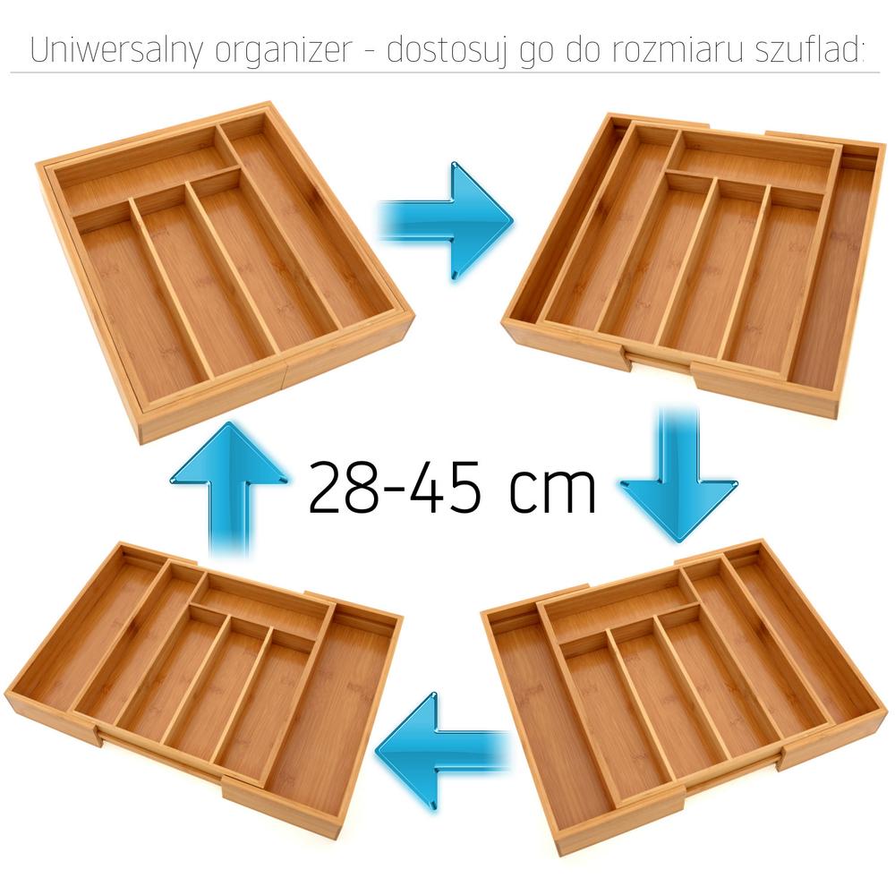 Organizer do szuflady rozsuwany