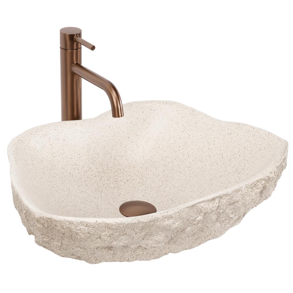 Umywalka nablatowa Rea Isla Warm Beige