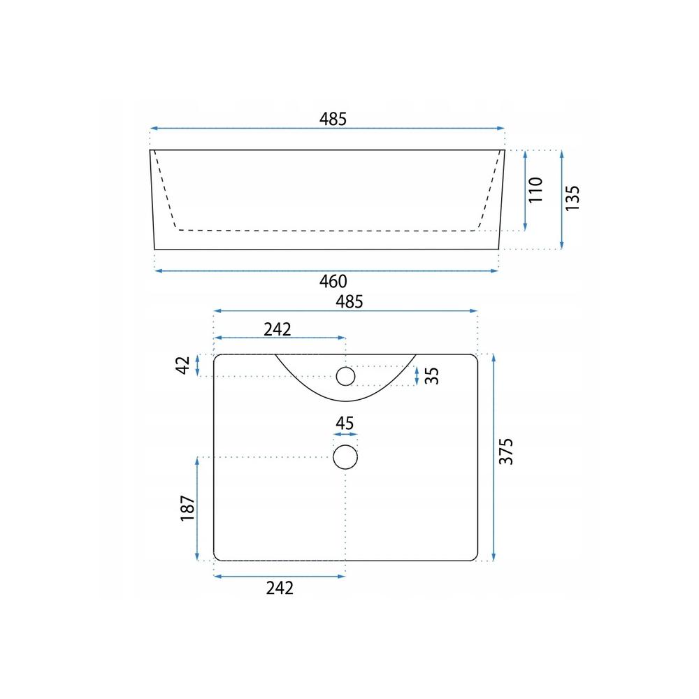 Umywalka Nablatowa Basaro Ceres