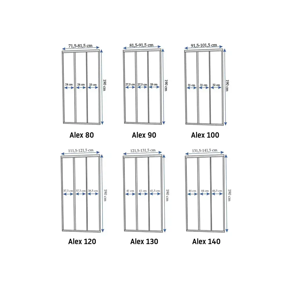 Shower doors Rea Alex 120 Gold Brush