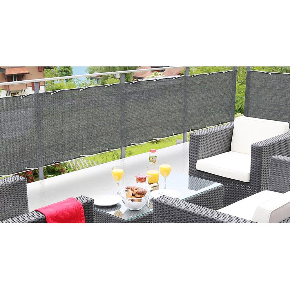 OSŁONA BALKONOWA SZARA 1X6M PE