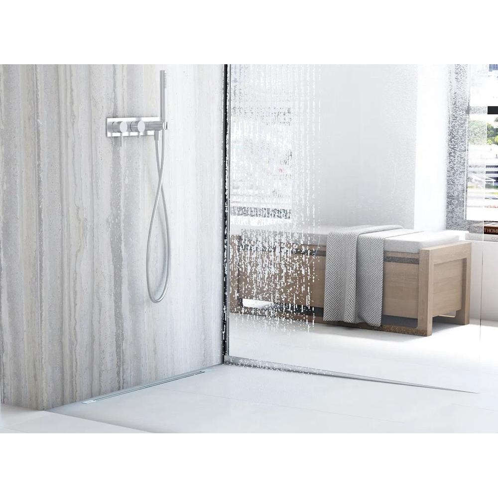 Shower tray skirting panel 120cm Brush nickel