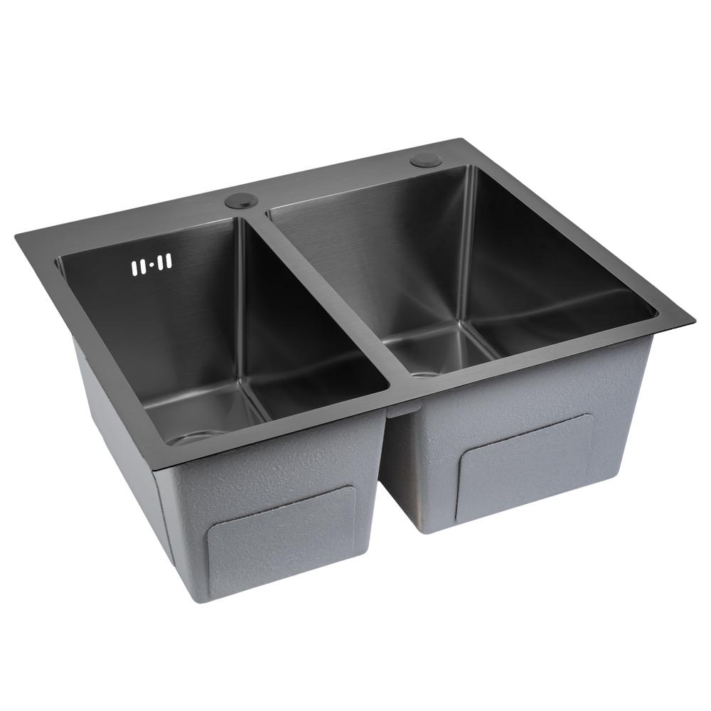 Stalen spoelbak Toby  Black