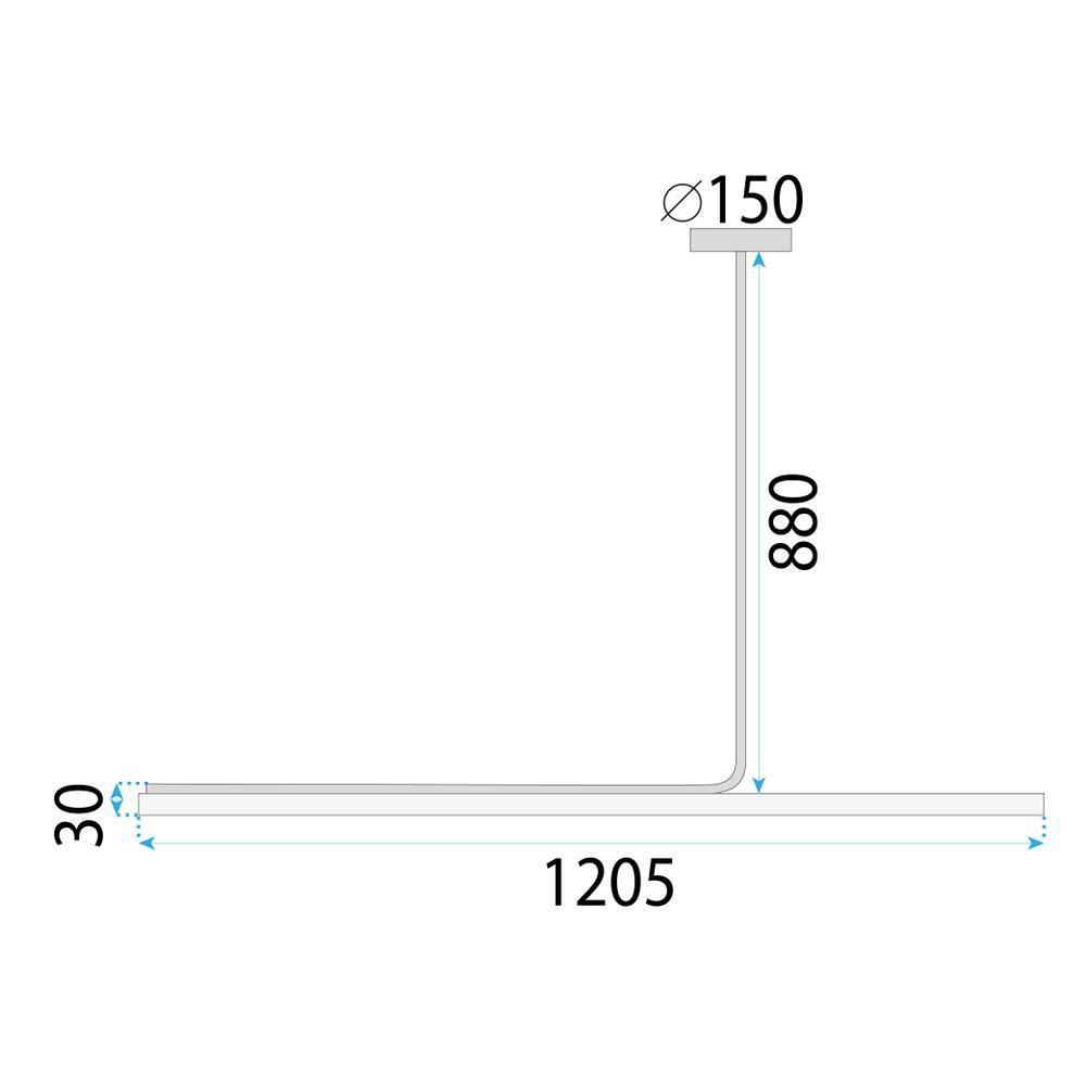 Hängelampe LED APP1659-CP Black 120cm