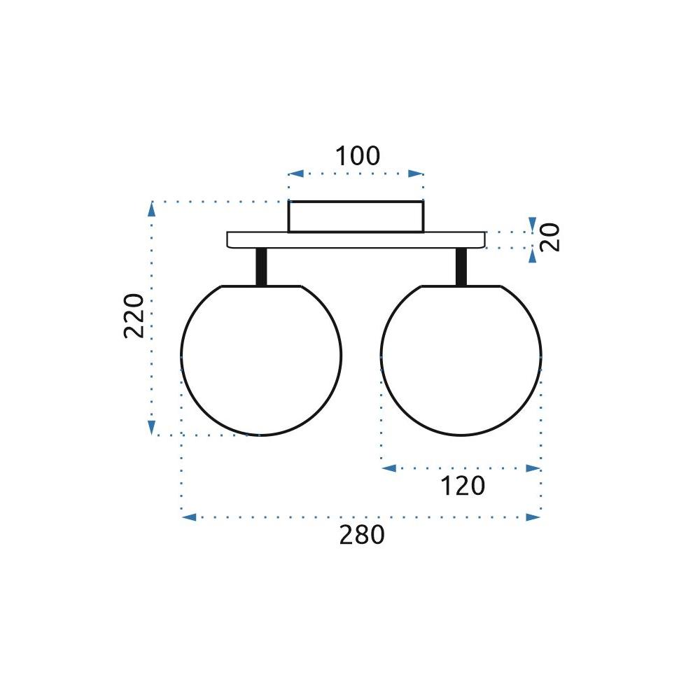 Deckenlampe GLAMOUR CHROME APP671-2C