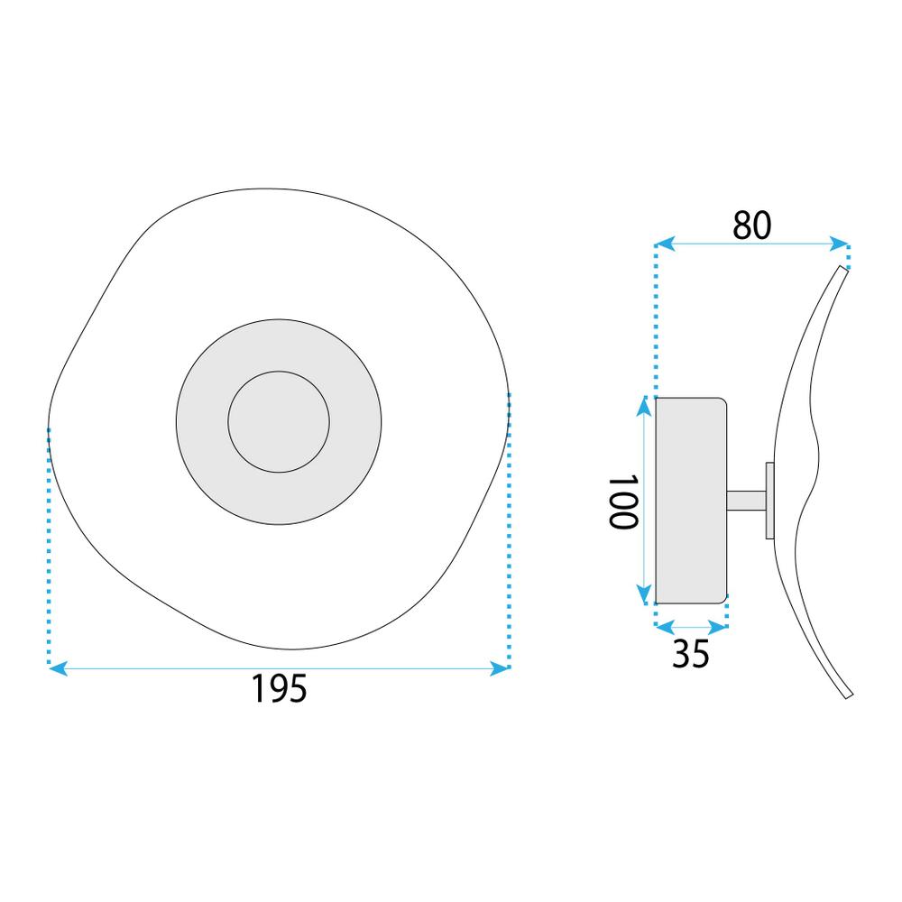 Wandlampe LED APP1794-W Brush Gold