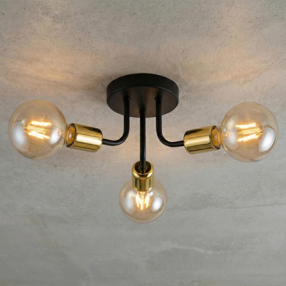 Lampa Wisząca APP1117-3C Czarno Złota