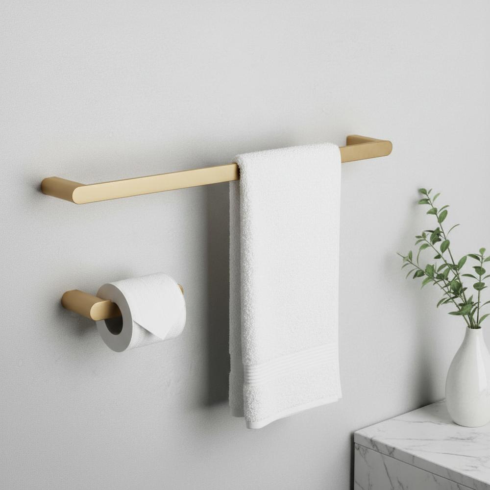 Kylpyhuonetarvikesetti Mati Brush Gold 4 osaa