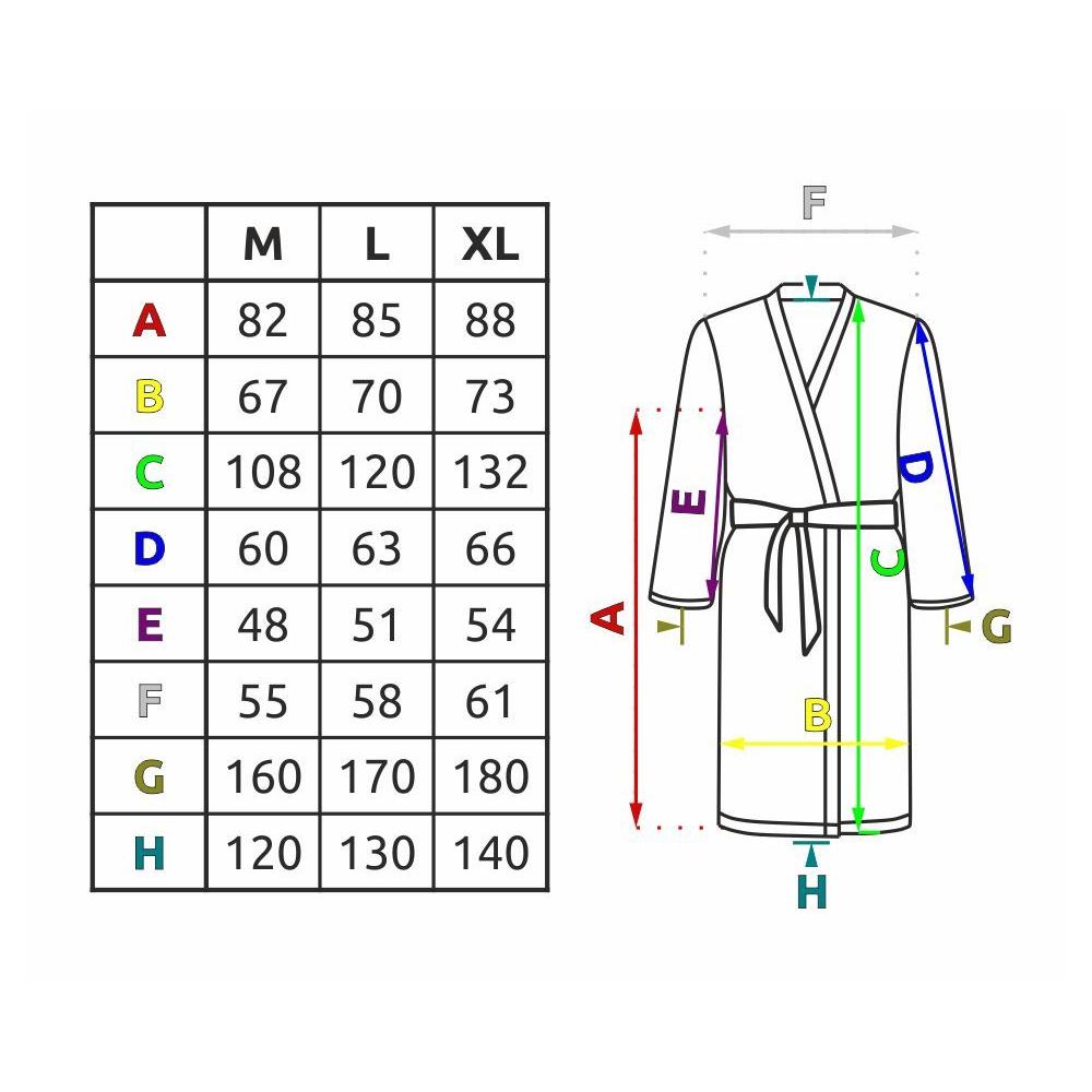 Bathrobe Roger Women Navy Red M