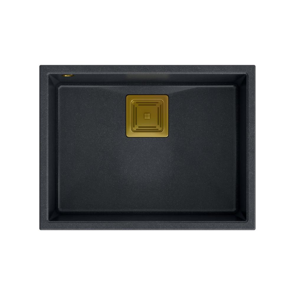 гранитная мойка DAVID 50 Black Metallic