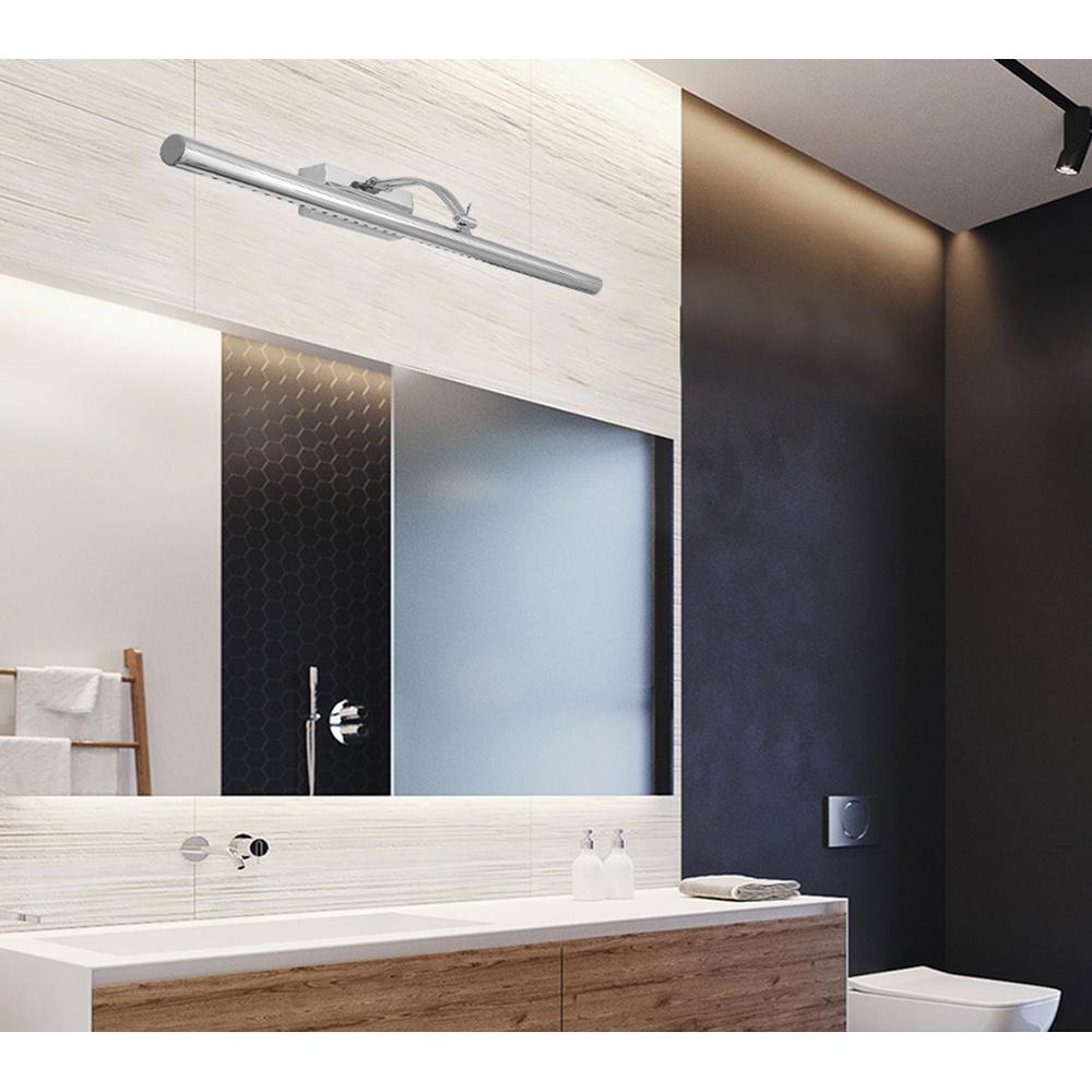 LED VANNAS ISTABAS SIENAS LAMPA VIRS SPOGUĻA 7W 55CM APP365-1W HROMS