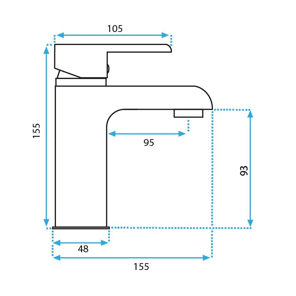 Смеситель Rea MELIA white gold Low