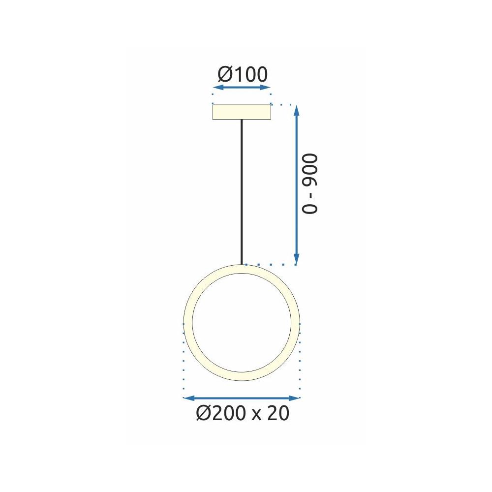 Kristall-Hängelampe LED G089-1CP Złota
