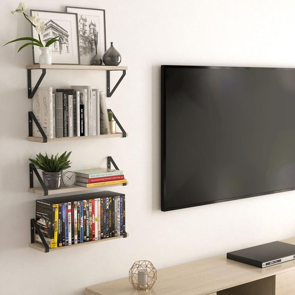 Półka ścienna drewniana 322182 kpl. 3 szt