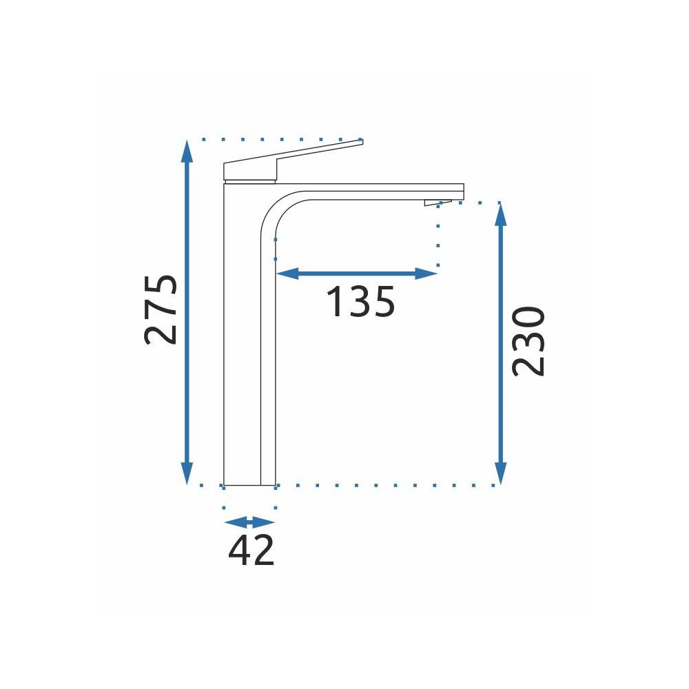 Slavina Rea Marco Black Matt High crni umivaonik
