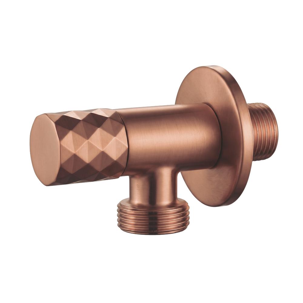 Zawór kątowy Diamond 03 1/2" x 3/4" Miedź Szczotkowana