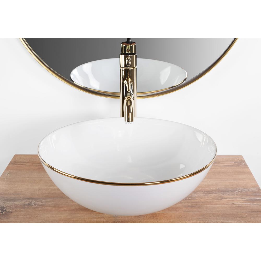 Vasque à poser Stella White gold edge