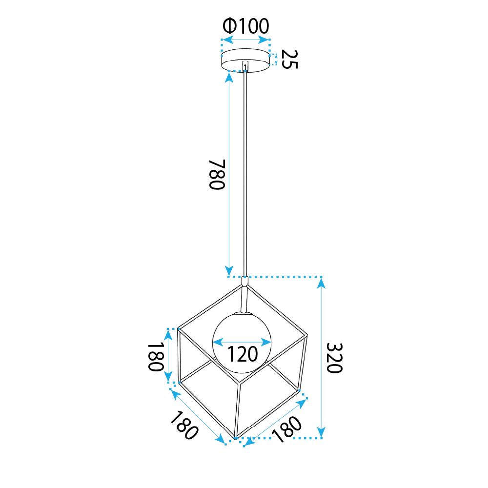 Lampa Wisząca APP1210-1CP Złota