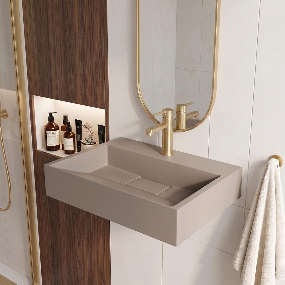 Umywalka konglomeratowa Rea GOYA TAUPE 50CM