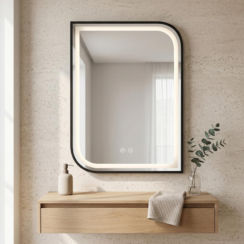 Lustro ścienne LED ZONE 80X60 Czarny