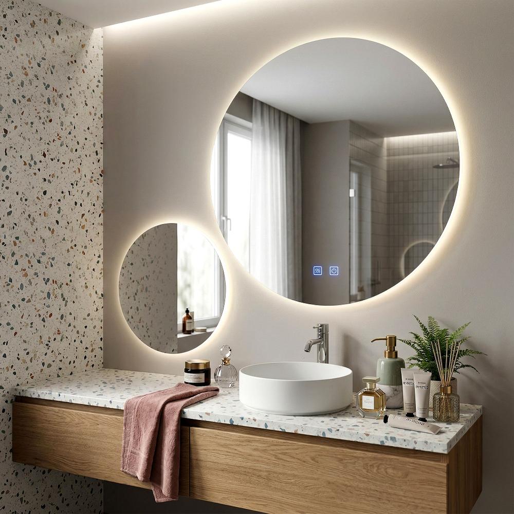 Veidrodis LED R-8040 80cm + 40cm