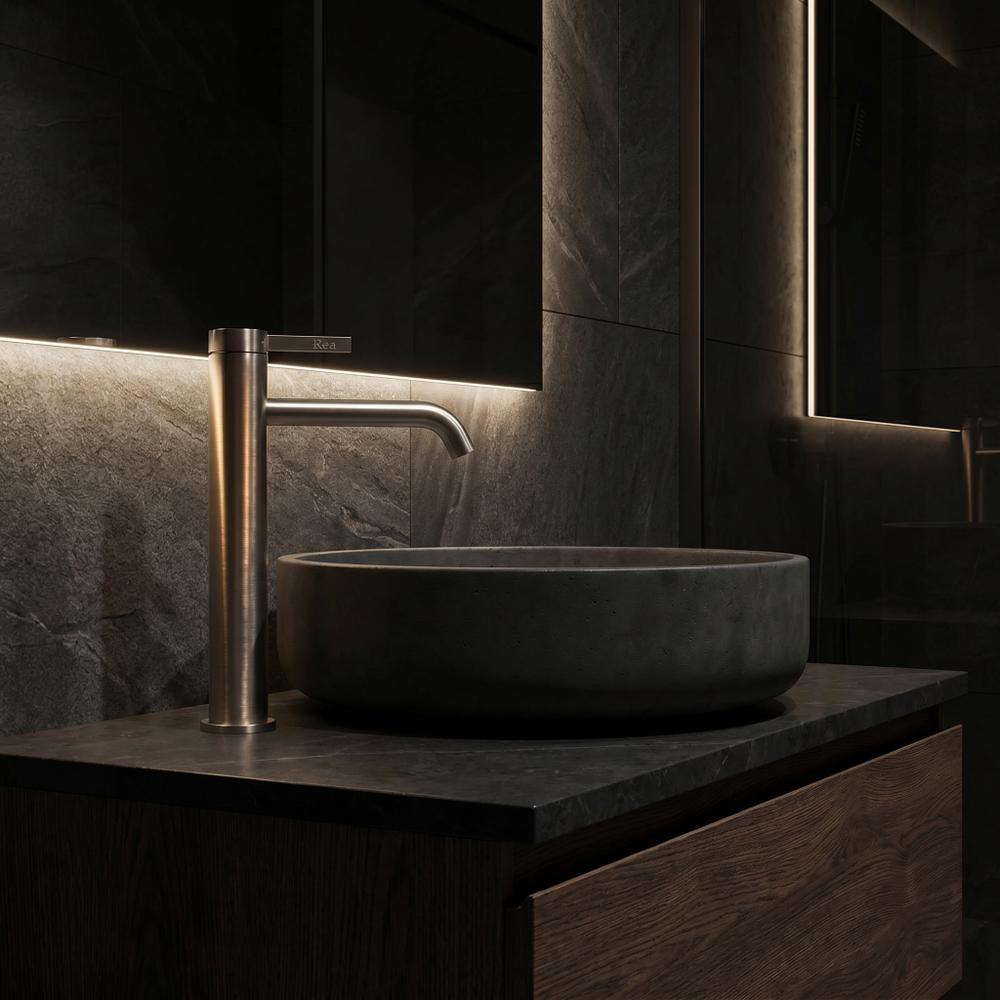 Bathroom faucet Rea Rivo Brush Nickel