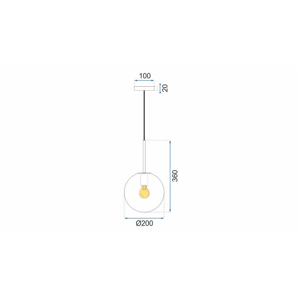 Deckenlampe Glas white APP431-1CP